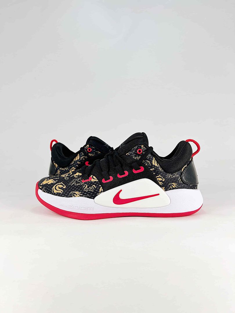 Nike Hyperdunk X Low EP AR0465-010 Black Gold Red Basketball Sneakers