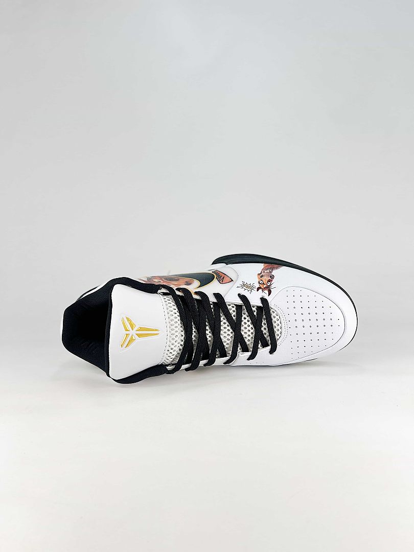 Nike Kobe 4 Protro FJ9363-102 White Black Gold Basketball Sneakers