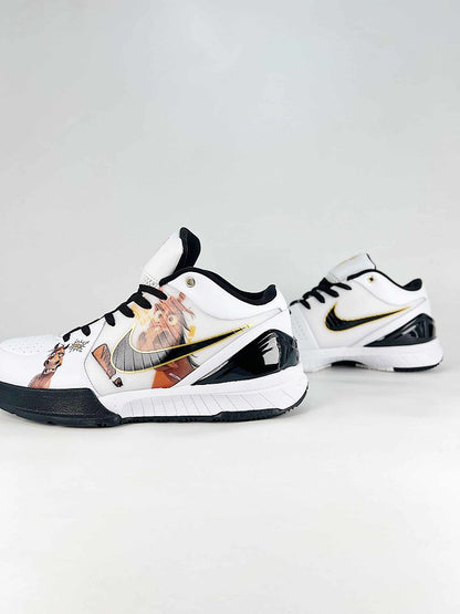 Nike Kobe 4 Protro FJ9363-102 White Black Gold Basketball Sneakers