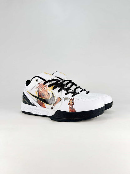 Nike Kobe 4 Protro FJ9363-102 White Black Gold Basketball Sneakers