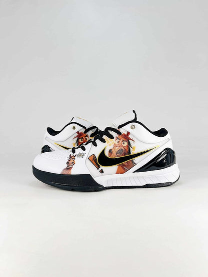 Nike Kobe 4 Protro FJ9363-102 White Black Gold Basketball Sneakers