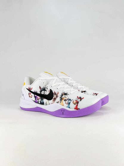 Nike Zoom Kobe 8 Protro HF2793-011 White Purple Multicolor Basketball Sneakers