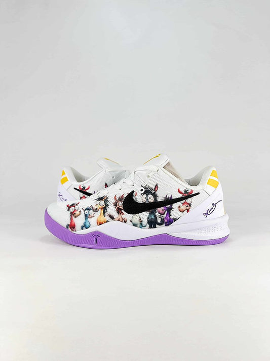 Nike Zoom Kobe 8 Protro HF2793-011 White Purple Multicolor Basketball Sneakers