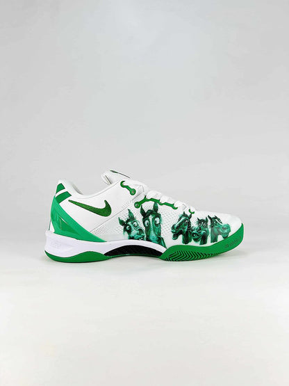Nike Zoom Kobe 8 Protro HF2793-015 White Green Graphic Basketball Sneakers