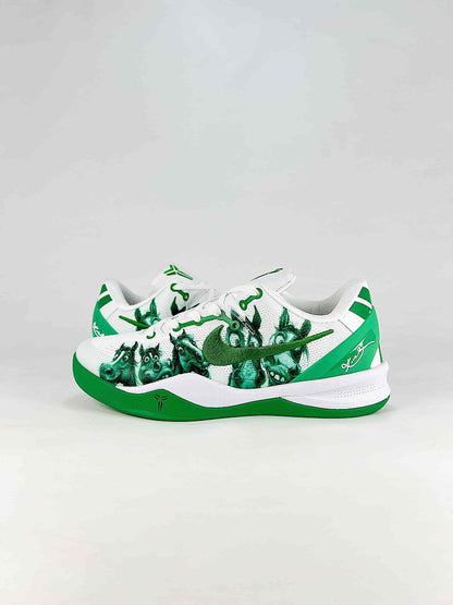 Nike Zoom Kobe 8 Protro HF2793-015 White Green Graphic Basketball Sneakers