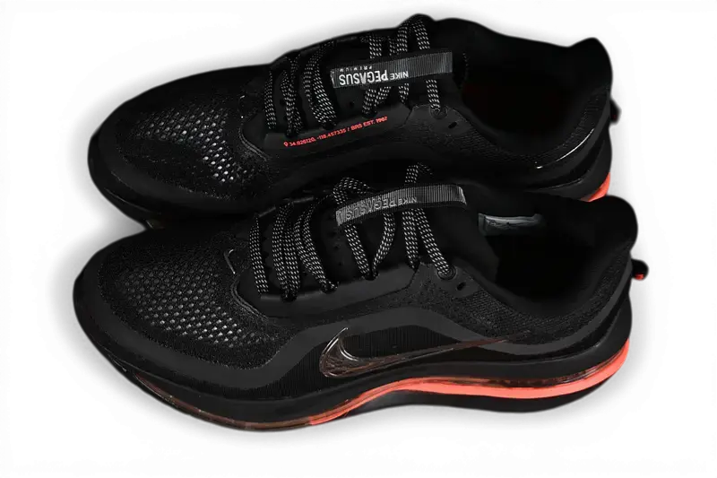 Nike Pegasus Premium Black Bright Crimson Running Sneakers
