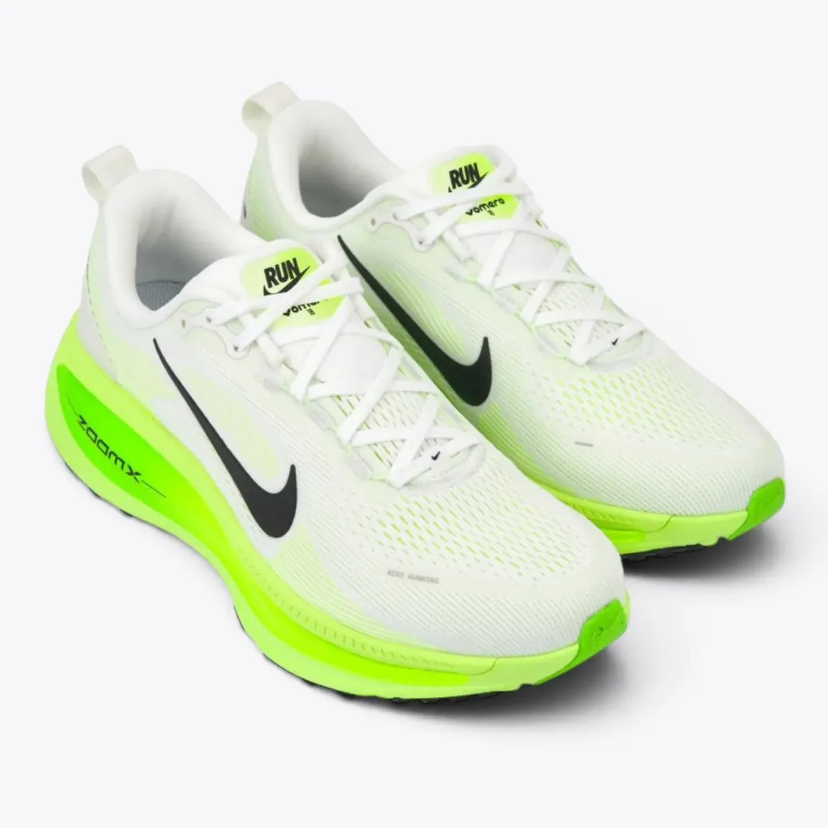 Nike Vomero 18 White Electric Green Volt Running Shoes