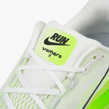 Nike Vomero 18 White Electric Green Volt Running Shoes