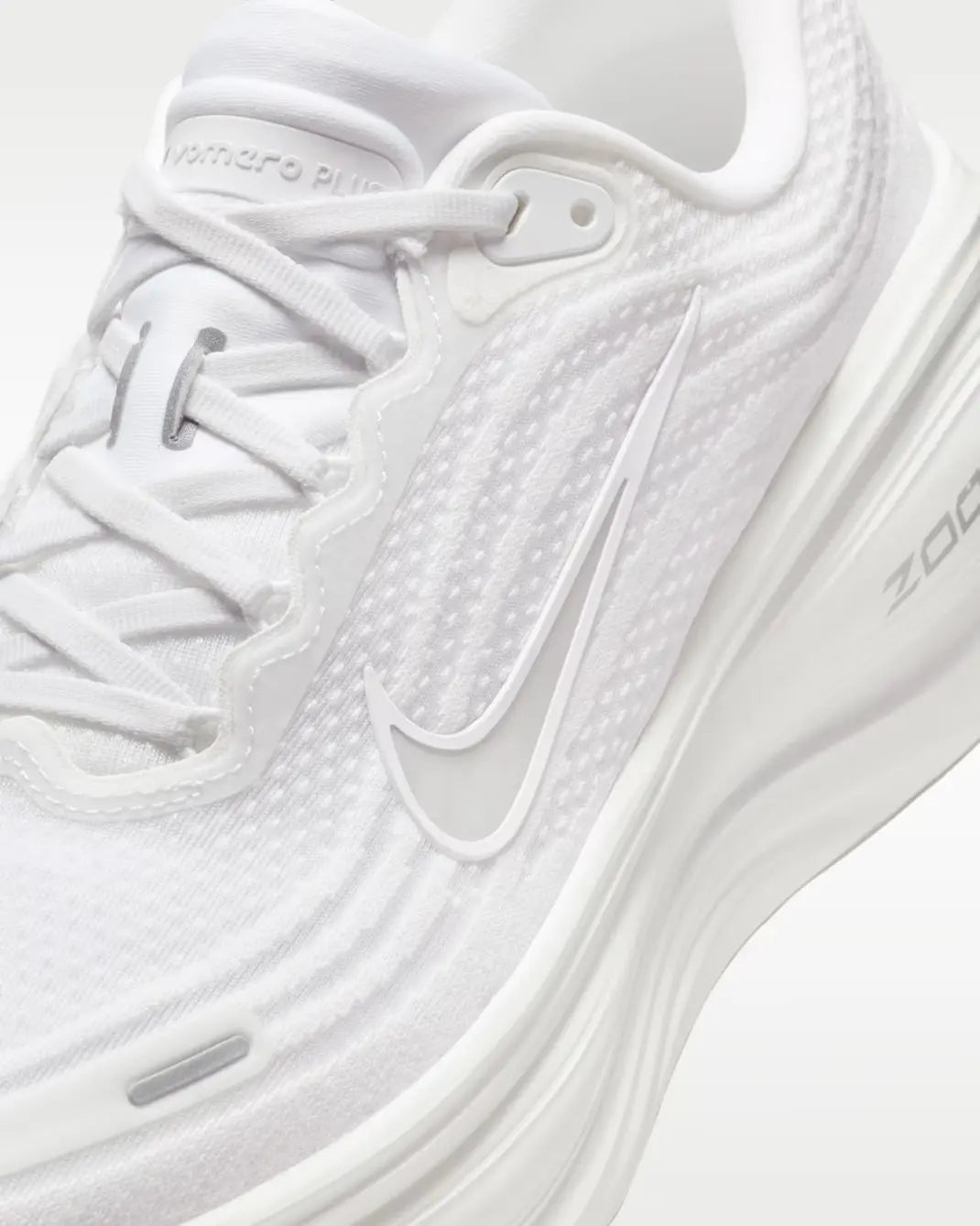 Nike Vomero Plus White Metallic Silver Light Smokey Grey Running Shoes