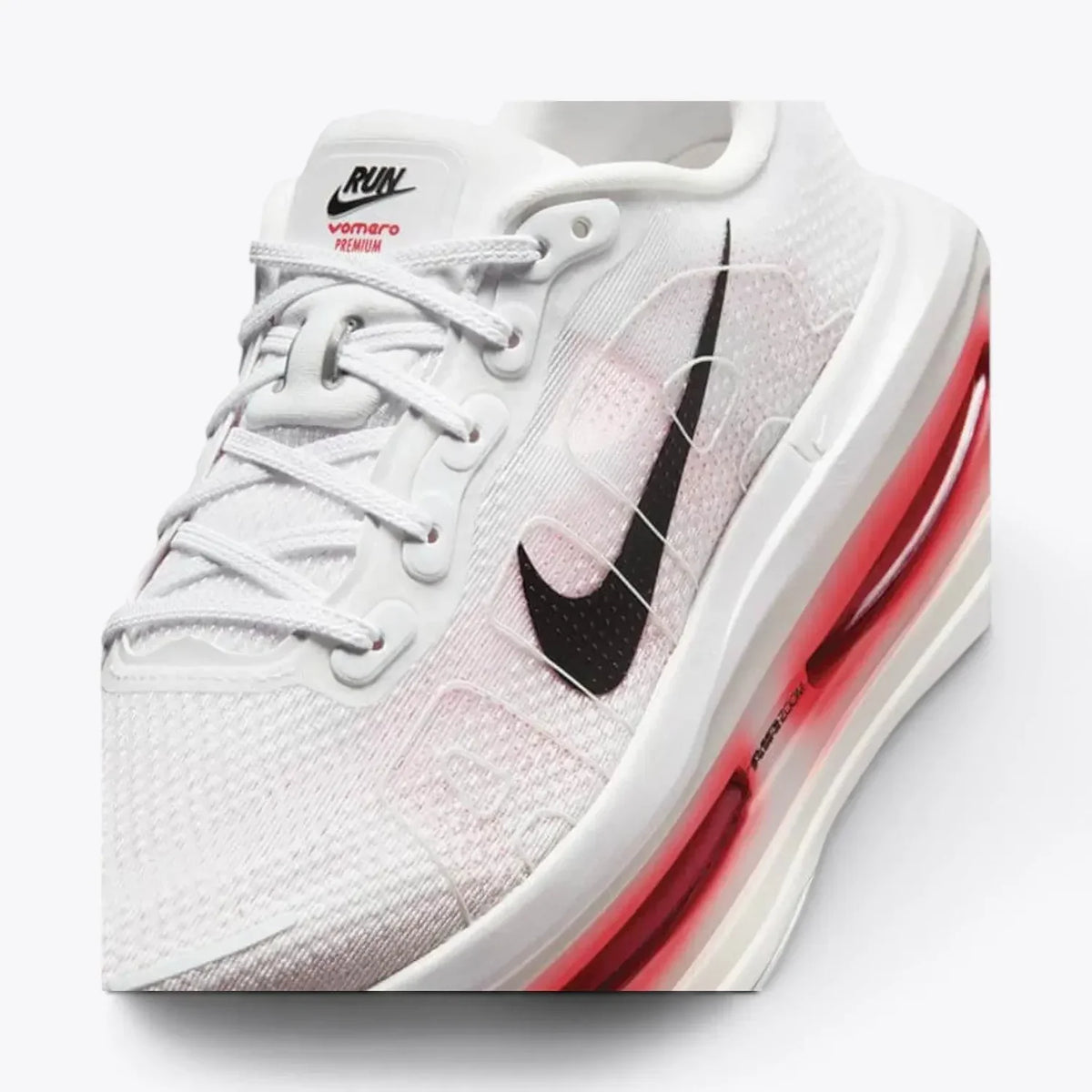 Nike Vomero Premium White Bright Crimson Running Shoes