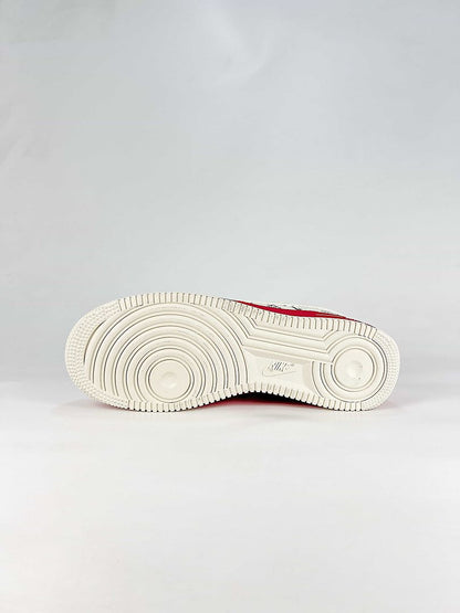 Nike x Louis Vuitton Air Force 1 07 Low BQ4212-100 Monogram Sneakers White Red