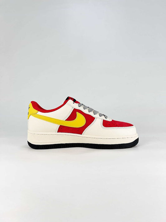 Nike Air Force 1 07 Low CX5050-Y853 Chinese Graphic Detail Sneakers White Red Yellow
