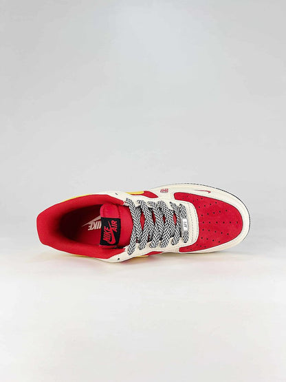 Nike Air Force 1 07 Low CX5050-Y853 Chinese Graphic Detail Sneakers White Red Yellow