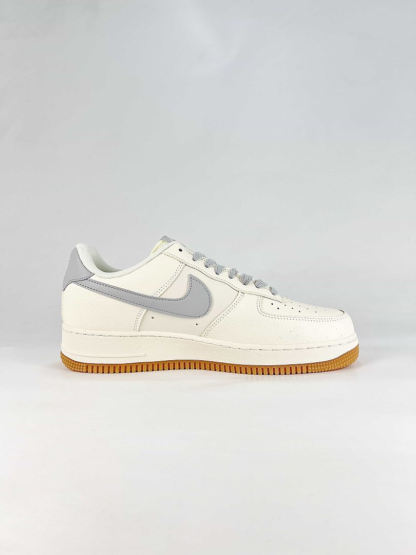 Nike Air Force 1 07 Low DN9688-122 Graphic Logo Detail Sneakers Sail Gray Red Gum