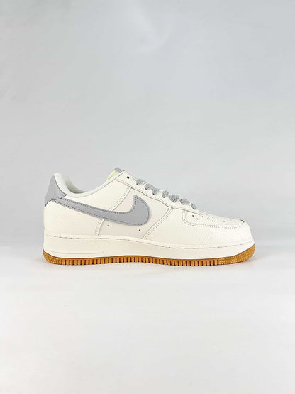 Nike Air Force 1 07 Low DN9688-122 Graphic Logo Detail Sneakers Sail Gray Red Gum