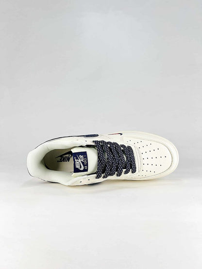 Nike Air Force 1 07 Low DN9688-135 Stussy Script Supreme Box Logo Graphic Detail Sneakers Sail Black Red