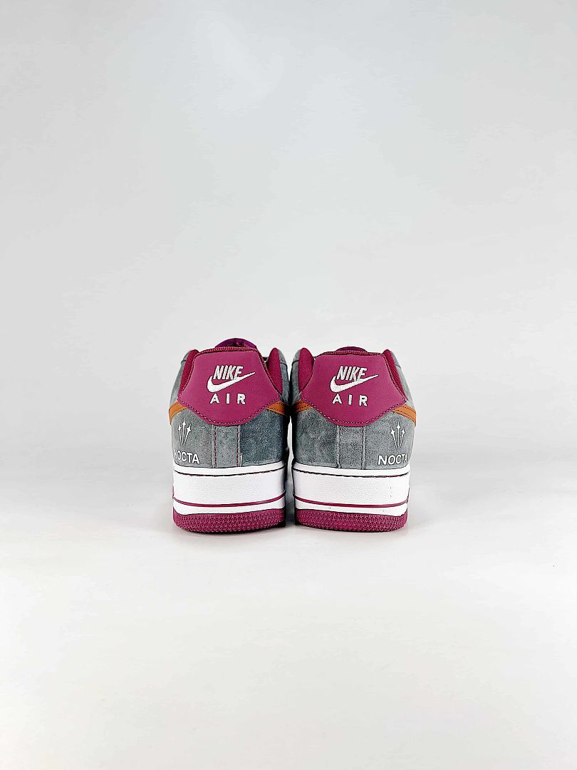 NOCTA x Nike Air Force 1 Low Grey Orange Pink Air Sneakers