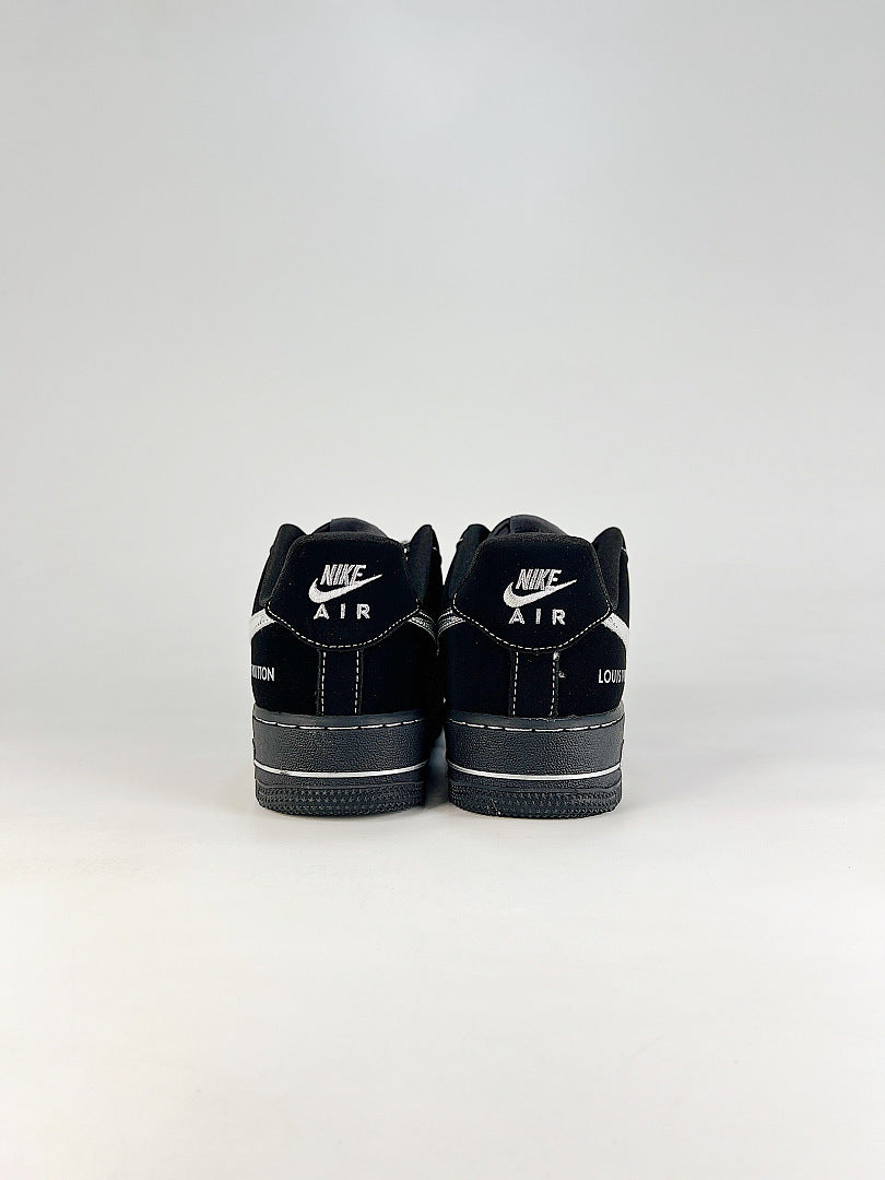 Louis Vuitton x Nike Air Force 1 Low Black Silver Air Sneakers