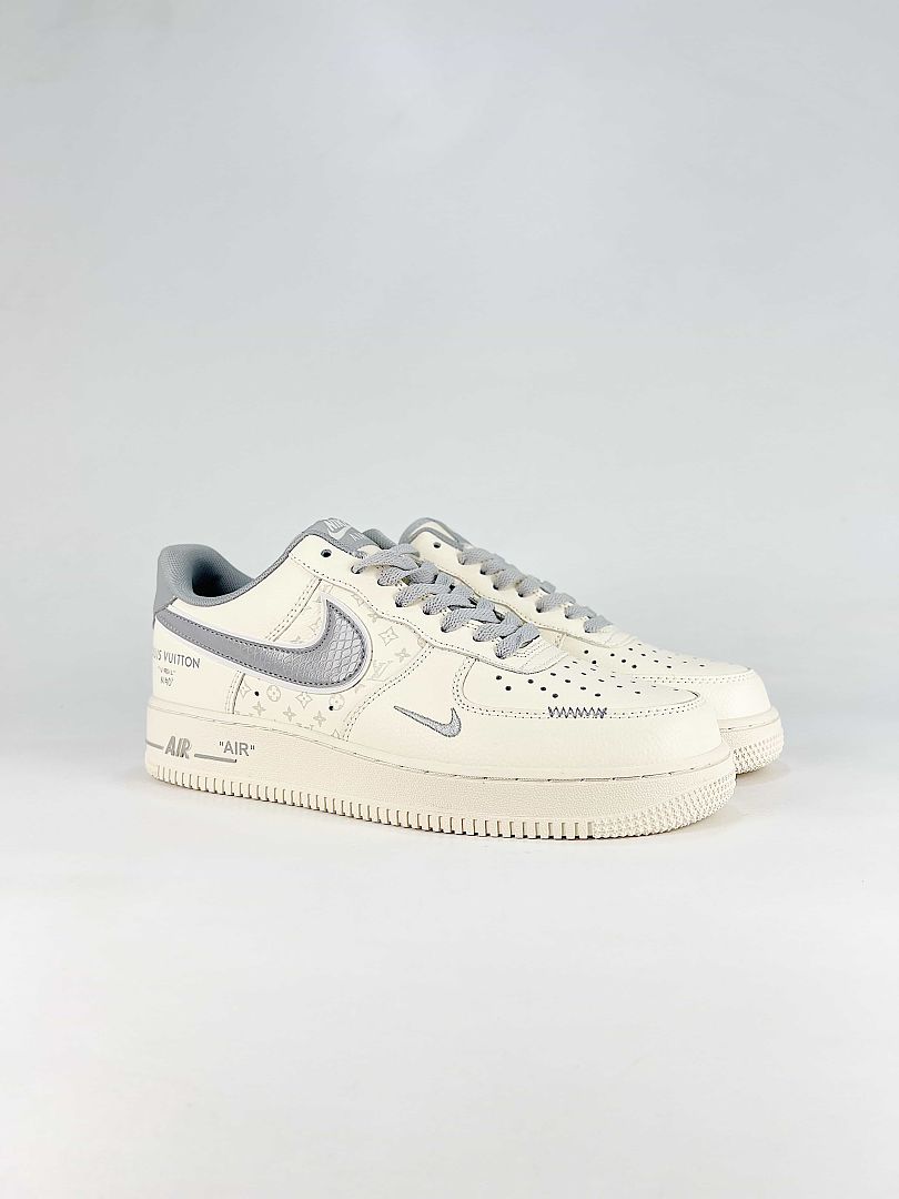 Louis Vuitton x Nike Air Force 1 Low White Grey Air Sneakers