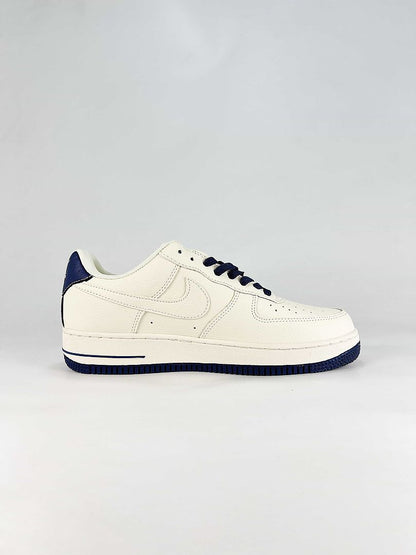 Nike Air Force 1 07 Low HO7788-101 Stussy Script Supreme Box Logo Graphic Sneakers White Navy Red
