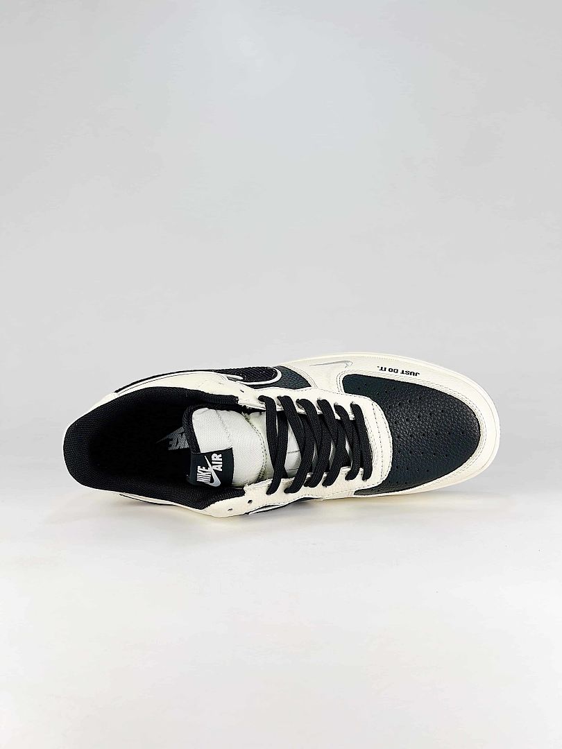 Nike Air Force 1 Low White Black Just Do It Air Sneakers