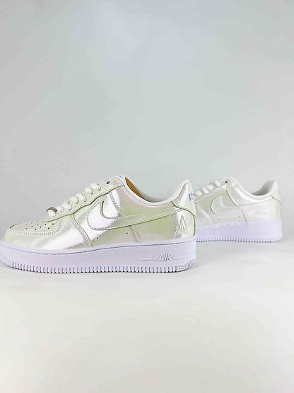 Nike Air Force 1 Low White Silver 12 AM Air Sneakers