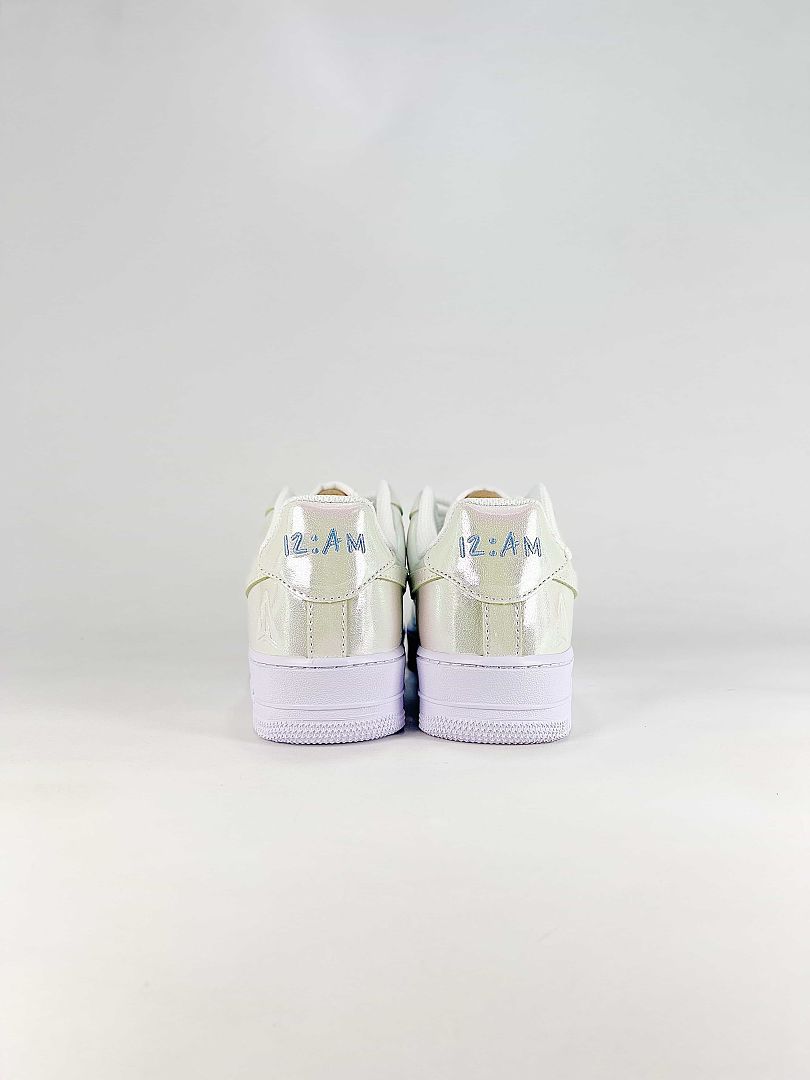 Nike Air Force 1 Low White Silver 12 AM Air Sneakers