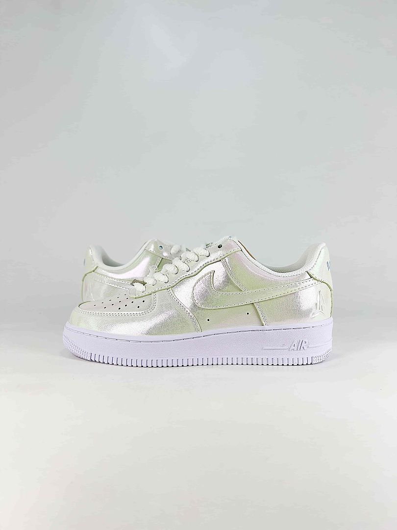 Nike Air Force 1 Low White Silver 12 AM Air Sneakers