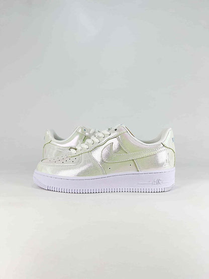 Nike Air Force 1 Low White Silver 12 AM Air Sneakers