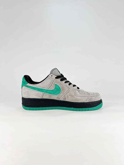 Nike Air Force 1 07 Low JL8888-003 Stussy Graphic Sneakers Gray Green Black