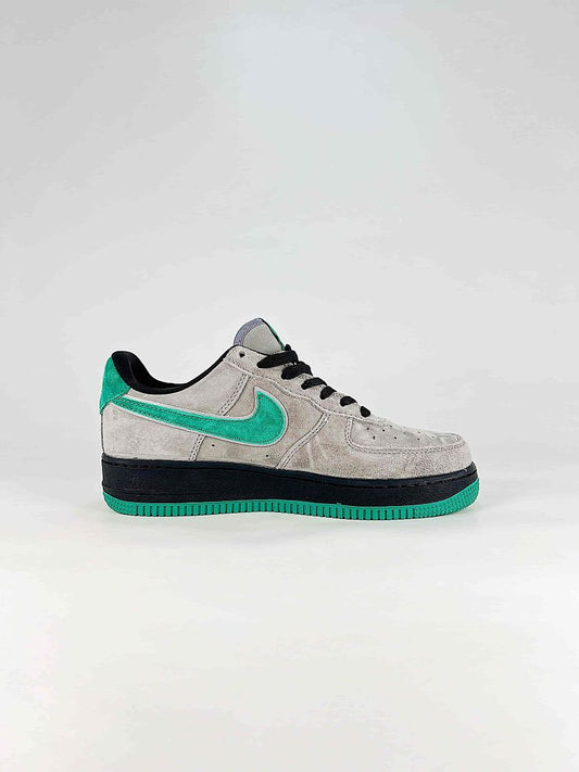 Nike Air Force 1 07 Low JL8888-003 Stussy Graphic Sneakers Gray Green Black