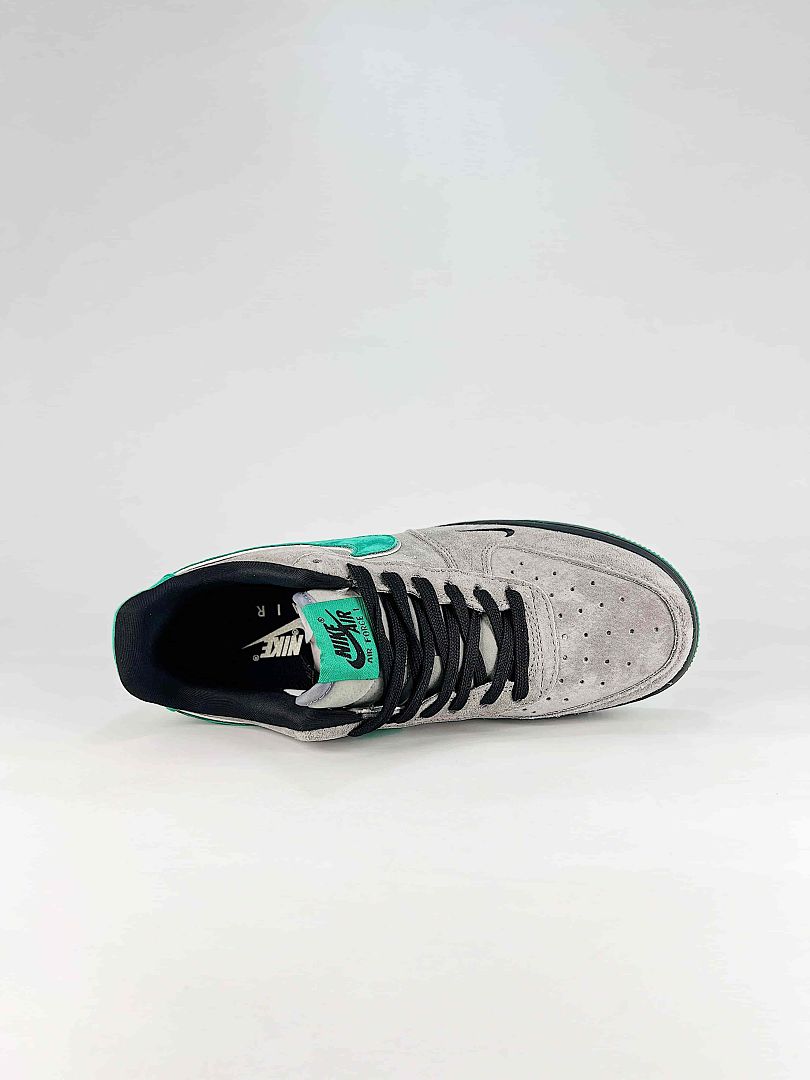 Nike Air Force 1 07 Low JL8888-003 Stussy Graphic Sneakers Gray Green Black