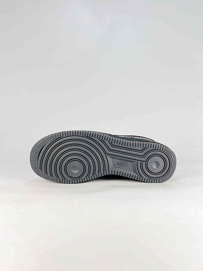 Stussy x Nike Air Force 1 Low Grey Black Textured Air Sneakers