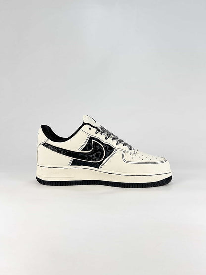 Nike x Drew House Air Force 1 07 Low KD1688-008 Drew Graphic Sneakers Cream Black Yellow