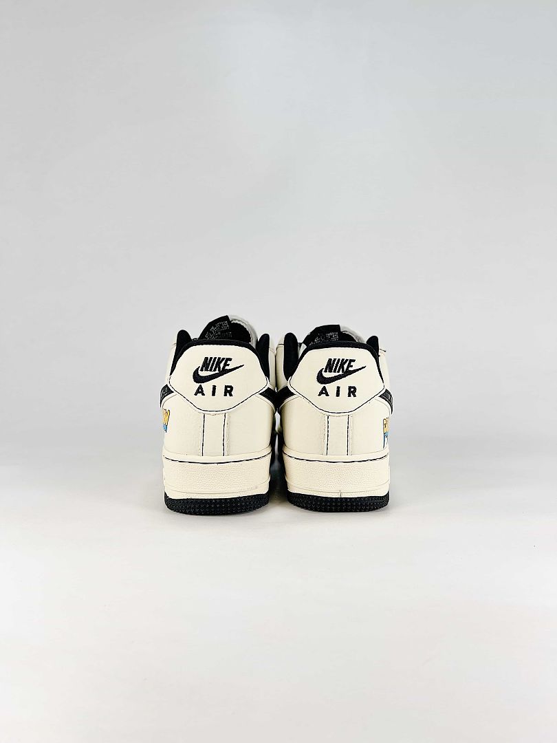 Nike x Drew House Air Force 1 07 Low KD1688-008 Drew Graphic Sneakers Cream Black Yellow