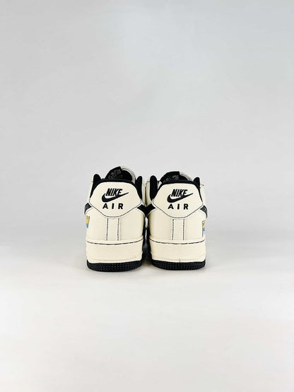 Nike x Drew House Air Force 1 07 Low KD1688-008 Drew Graphic Sneakers Cream Black Yellow