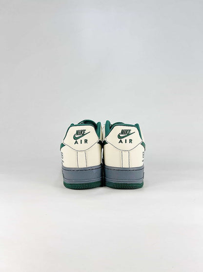 Nike x Balenciaga Air Force 1 07 Low KD1688-009 Logo Graphic Sneakers Cream Green Gray