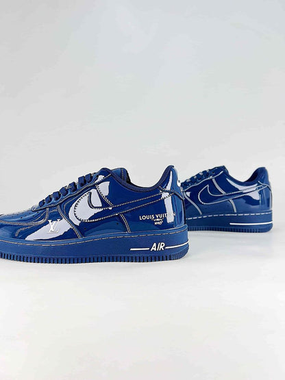 Nike x Louis Vuitton Air Force 1 07 Low NH0601-524 LV Graphic Sneakers Blue White