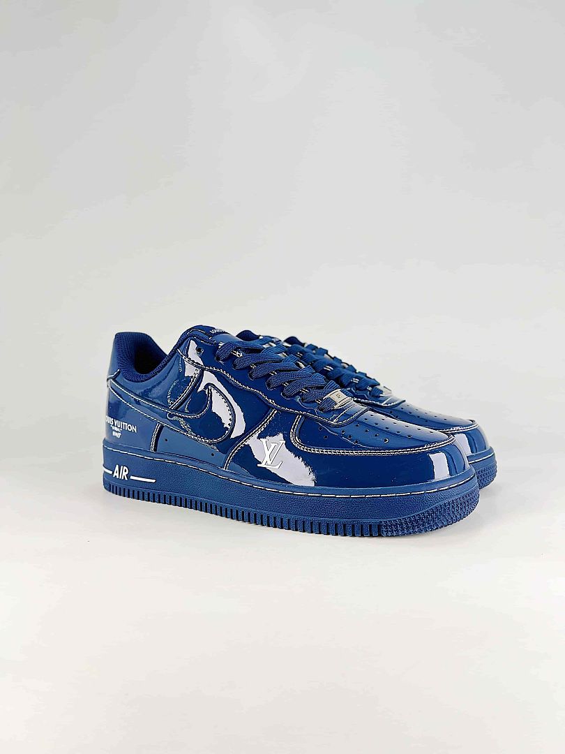 Nike x Louis Vuitton Air Force 1 07 Low NH0601-524 LV Graphic Sneakers Blue White