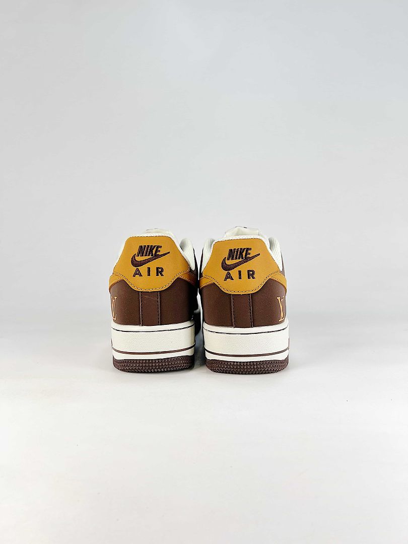 Nike Air Force 1 '07 Low x Louis Vuitton Brown Yellow Sneakers