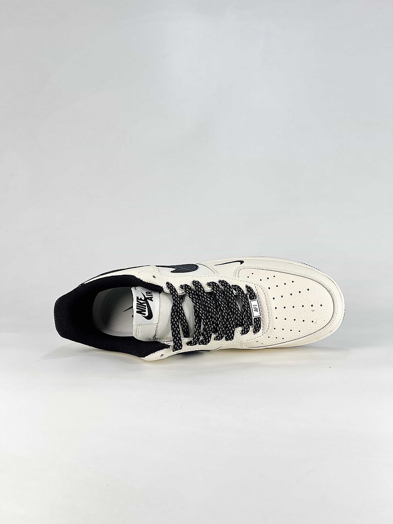 Nike Air Force 1 07 Low SM6668-105 Graphic Detail Sneakers White Black