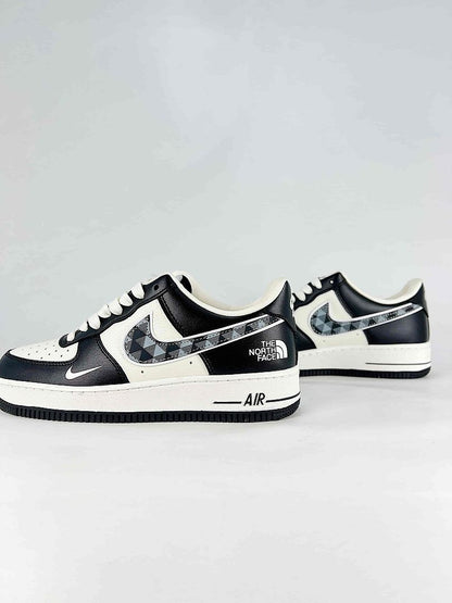 Nike x The North Face Air Force 1 07 Low WY0655-114 Graphic Sneakers Black White Gray