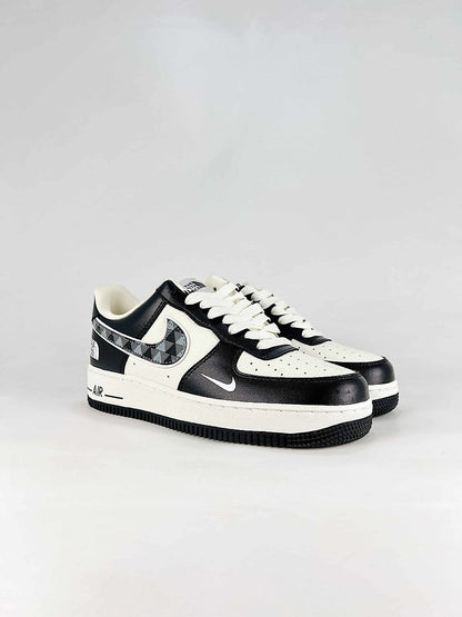 Nike x The North Face Air Force 1 07 Low WY0655-114 Graphic Sneakers Black White Gray