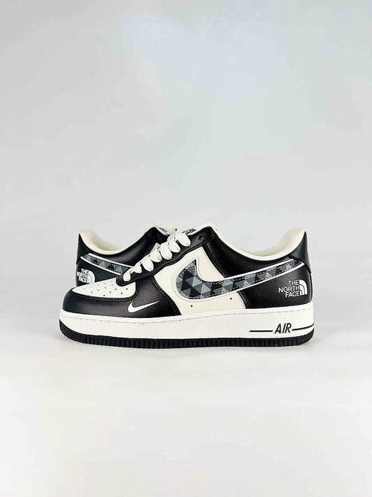 Nike x The North Face Air Force 1 07 Low WY0655-114 Graphic Sneakers Black White Gray