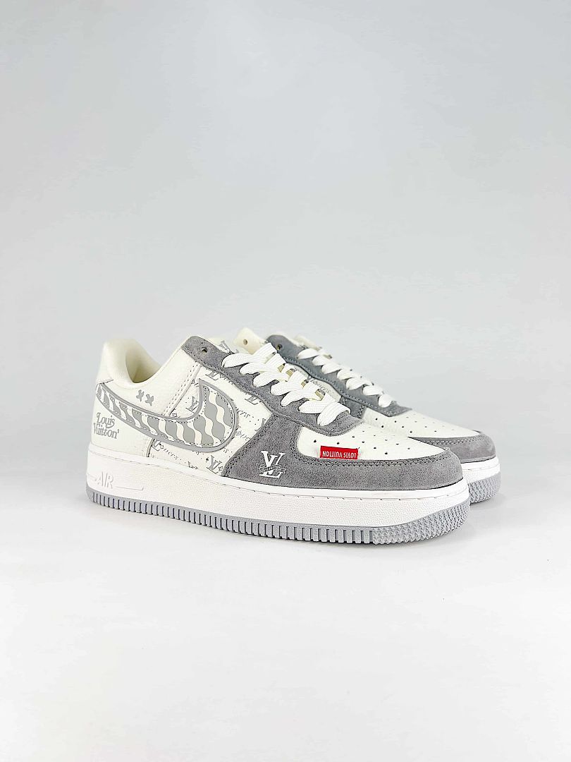 Nike Air Force 1 '07 Low x Louis Vuitton White Grey Sneakers