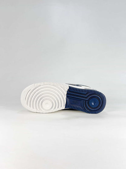 Nike x Louis Vuitton Air Force 1 07 Low WY0655-121 Monogram Graphic Sneakers White Blue Black