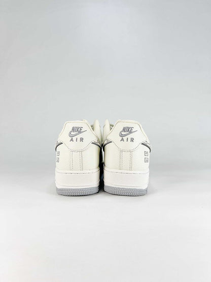 Nike x Givenchy Air Force 1 07 Low WY0655-126 Monogram Graphic Sneakers White Gray