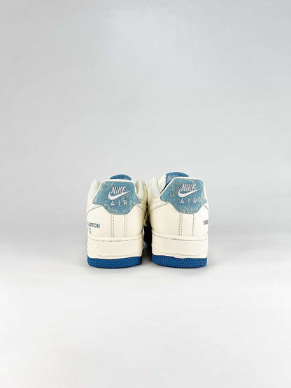Nike x Louis Vuitton Air Force 1 07 Low XD2588-606 LV Graphic Sneakers White Blue