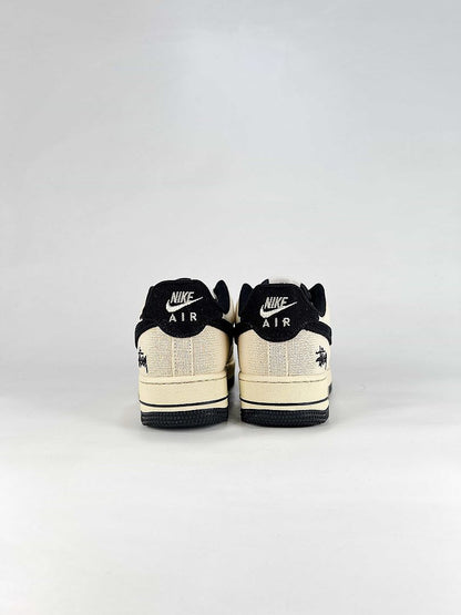 Nike Air Force 1 07 Low XX3168-153 Stussy Graphic Sneakers Cream Black