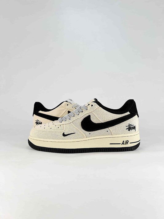 Nike Air Force 1 07 Low XX3168-153 Stussy Graphic Sneakers Cream Black